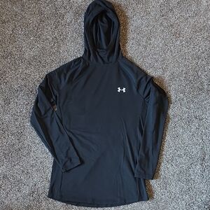 Under Armour Black Hooded Long-Sleeve Performance Shirt